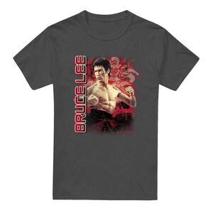 Bruce Lee Unisex Adult Fury T-Shirt / Charcoal